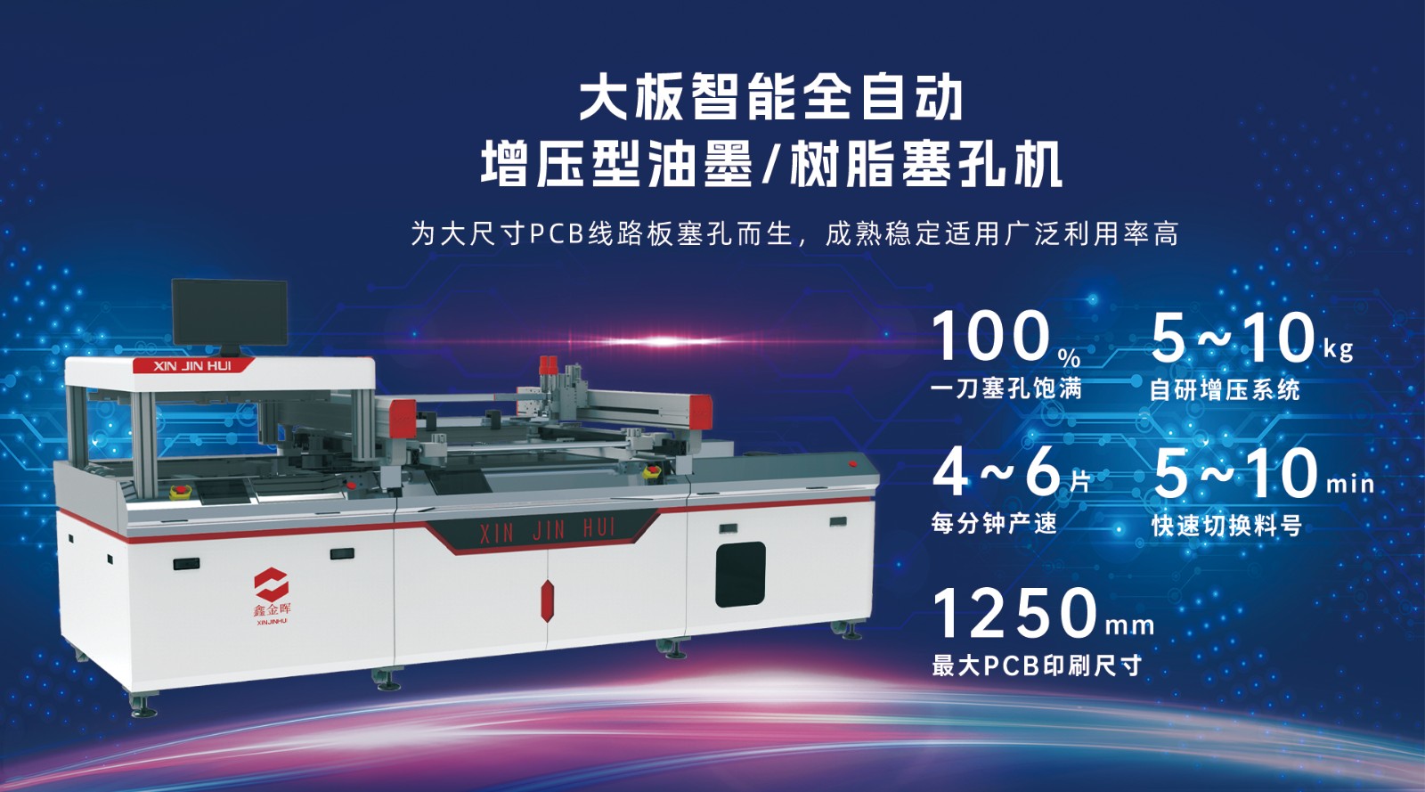 PCB油墨树脂塞孔机